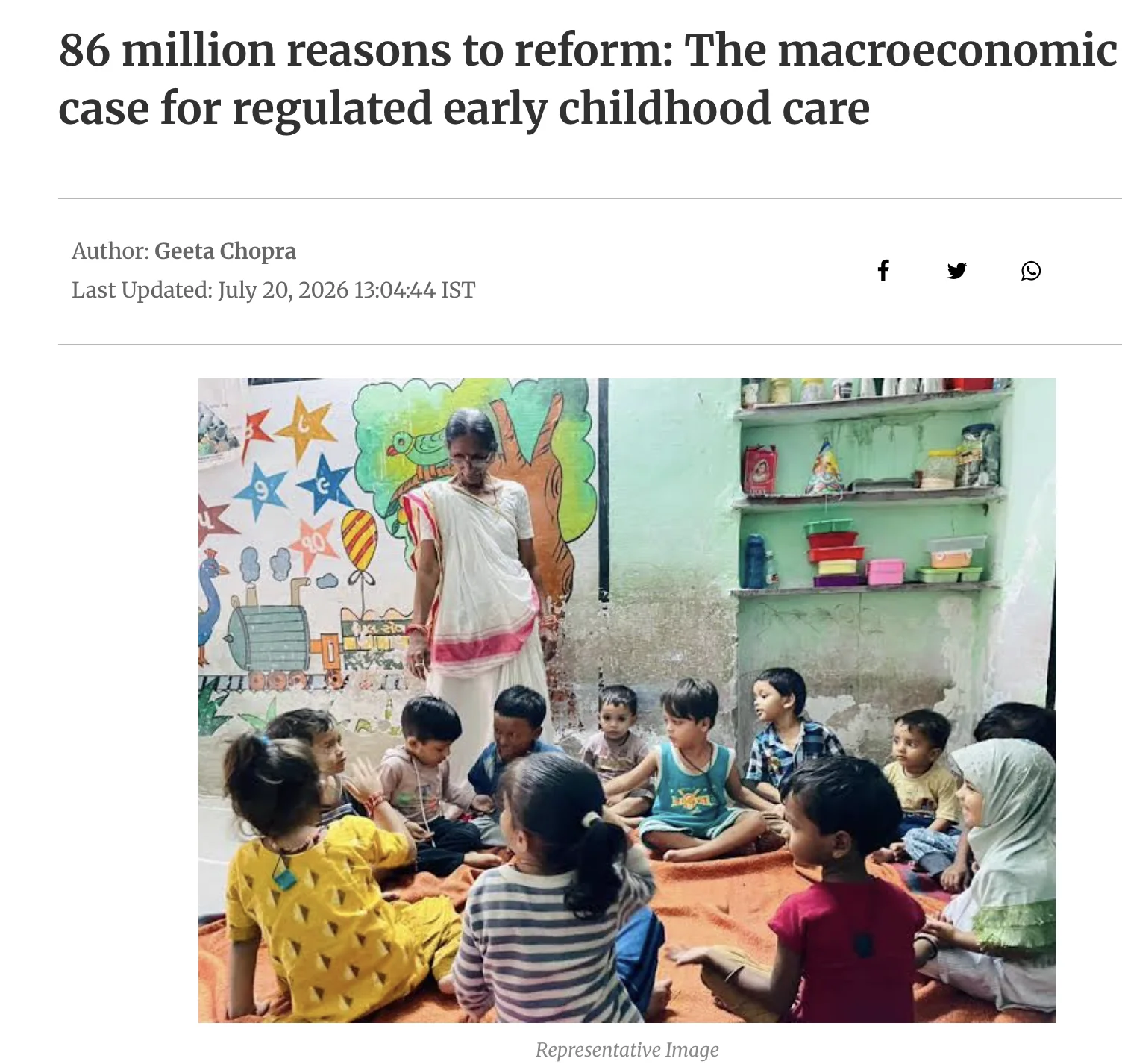 86 million reasons to reform: the macroeconomic case for regulated early childhood care