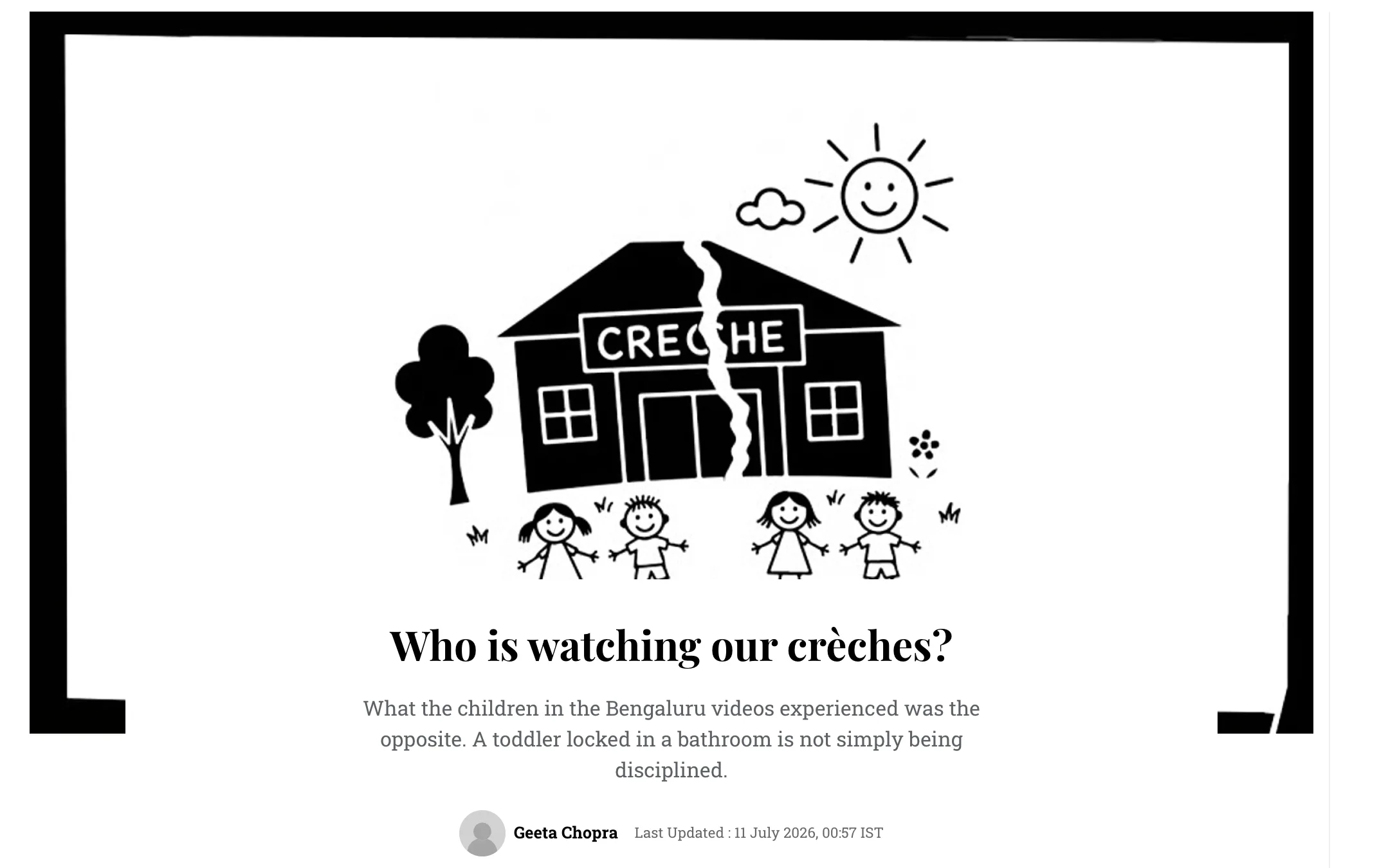 Who is watching our creches